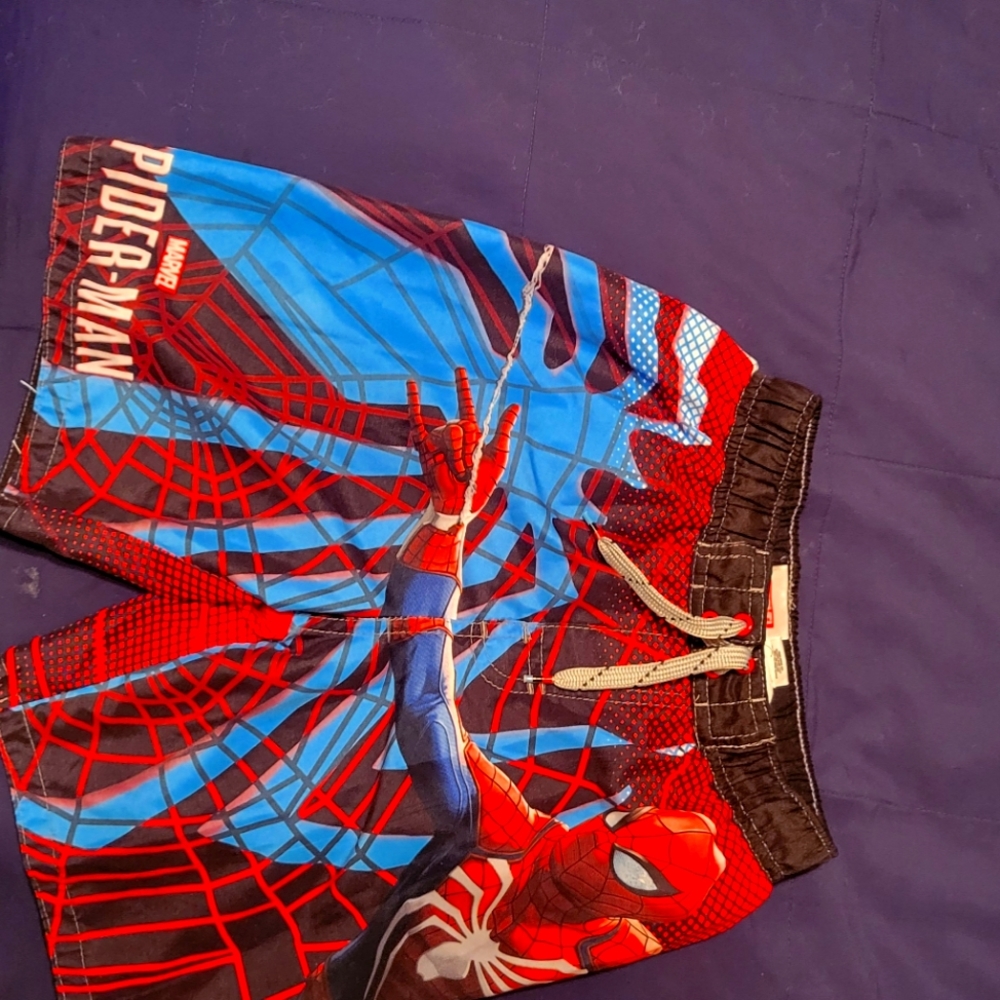 Boy's Size 8 Spider-Man Swim Trunks